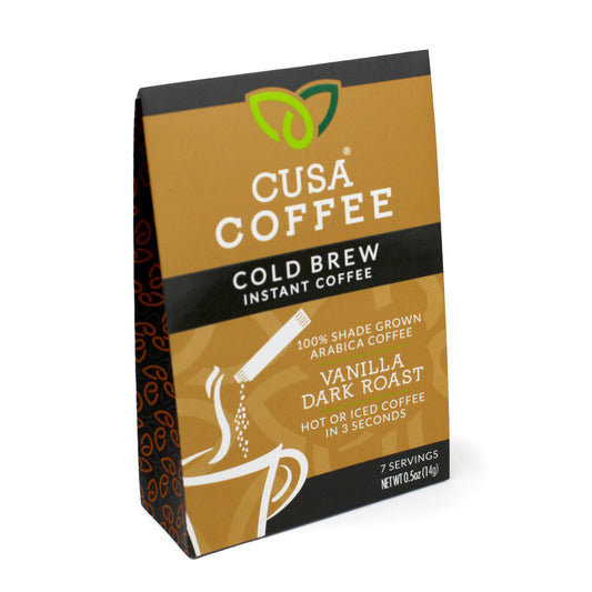 Cold Brew Coffee Pack (7 servings) - Vanilla Dark Roast Coffee